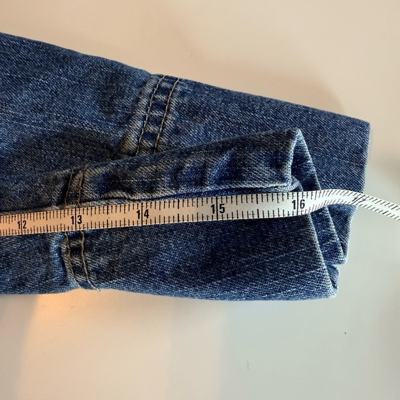 Bill Blass 90’s Vintage Blue Tailored Jean Jacket Size Large GUC - Picture 9 of 10